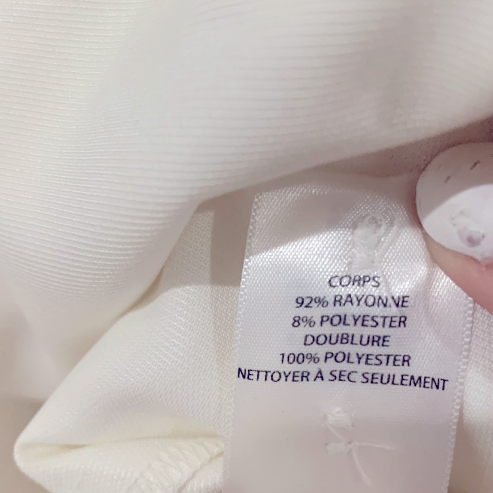 Minimalist Single Button Blazer In White/Cream 90… - image 6